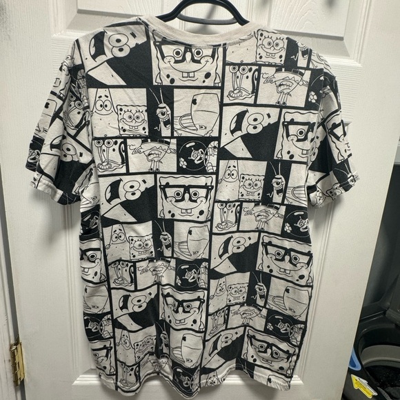 Men’s Nickelodeon SpongeBob square pants white tee short sleeve t-shirt - Picture 2 of 6